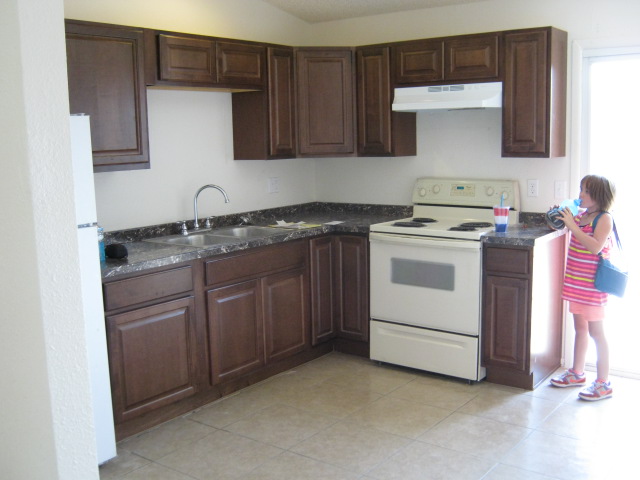 The kitchen after the work has been completed